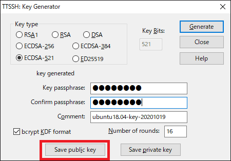 Tera Term passphrase