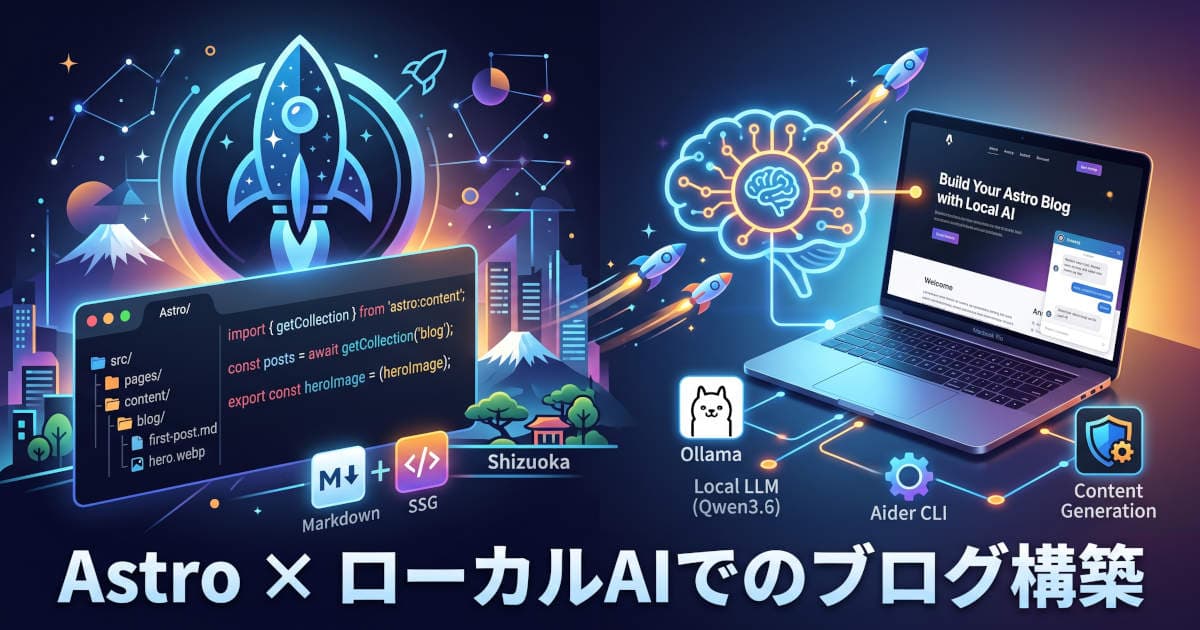 脱Gatsby.js！Astro×ローカルAIで爆速構築する次世代Markdownブログ開発記